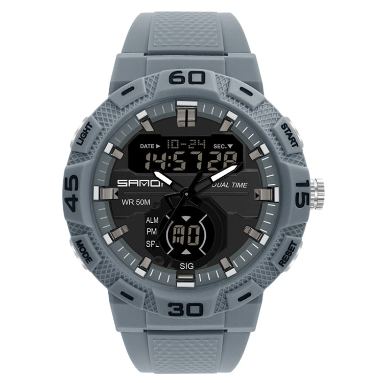 SANDA 3087 Luminous Waterproof Dual Display Electronic Watch