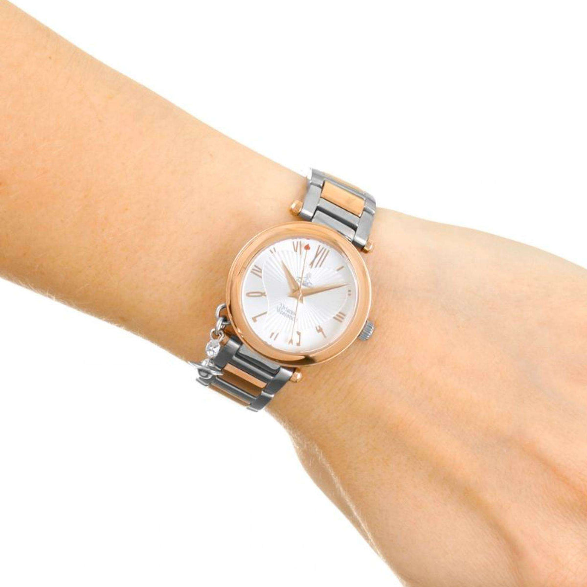 Vivienne Westwood Orb 32mm Silver Dial Steel Ladies Quartz Watch VV006RSSL